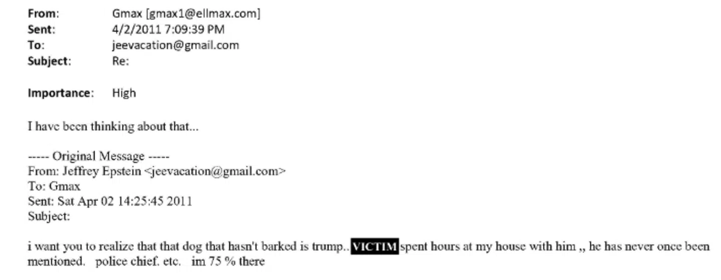 En af de tilsendte e-mail ses her.