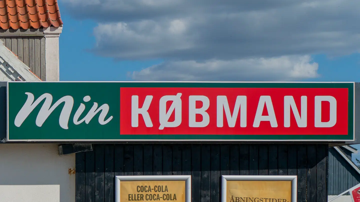 Arkivfoto af Min Købmand-butik. Det er ikke butikken i Flauenskjold på billedet.