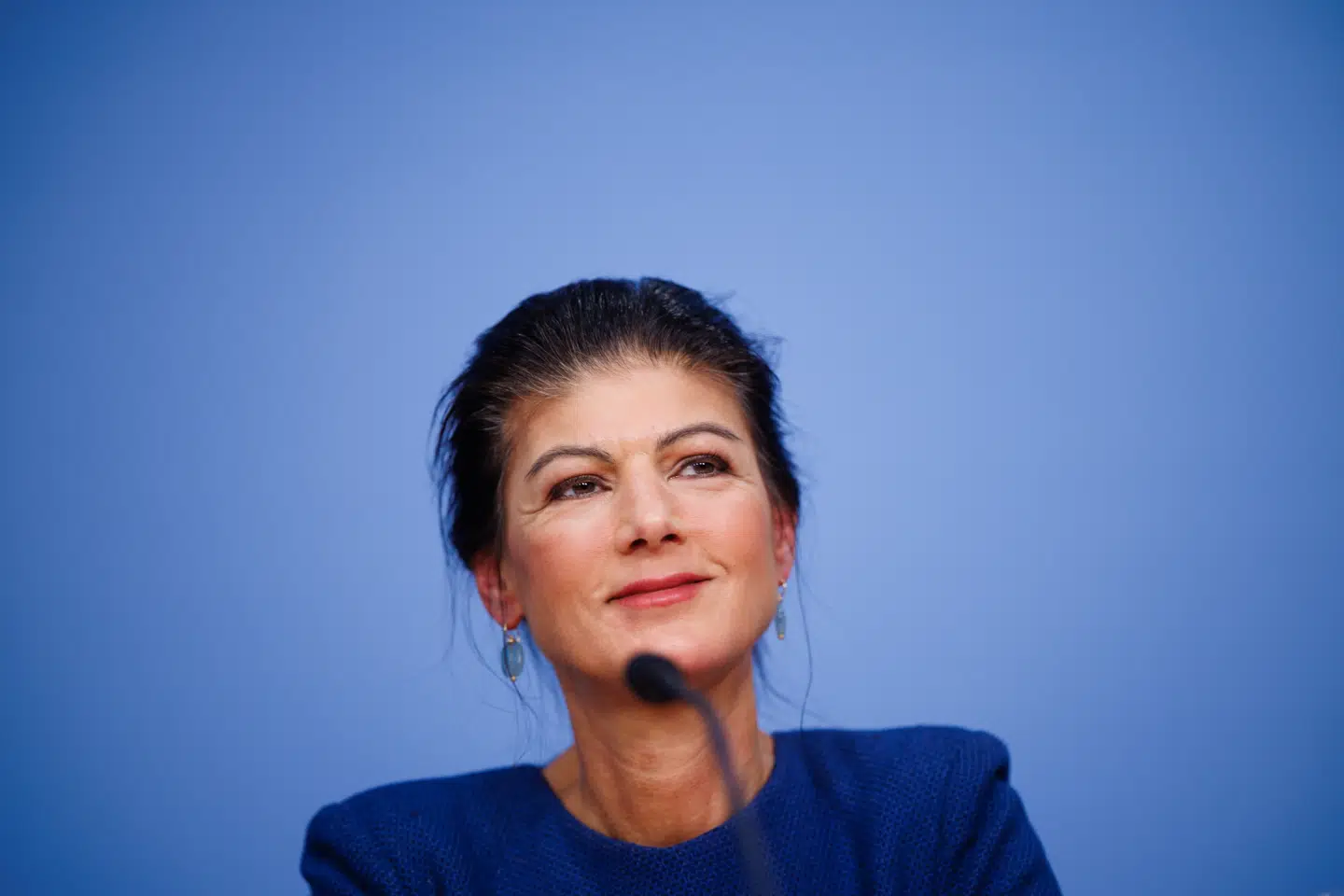 Sahra Wagenknecht træder fra som leder af Tysklands venstrepopulistiske parti, Bündnis Sahra Wagenknecht (BSW). Foto: Clemens Bilan, Scanpix.