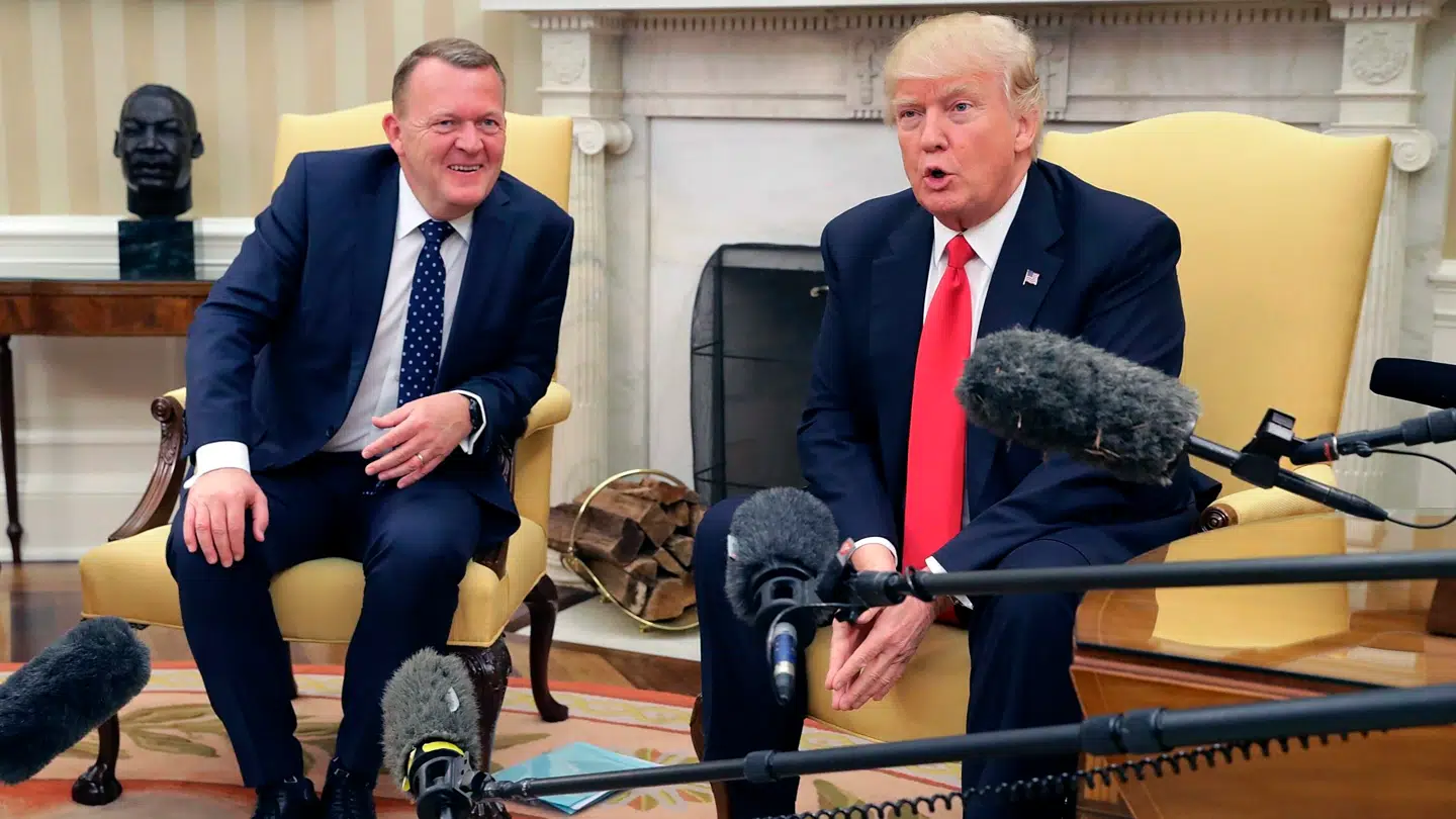 USAs præsident, Donald Trump, har i en meget engageret samtale kaldt Lars Løkke Rasmussen (M) for konge af Danmark. På billedet ses de to i Det Hvide Hus, da Løkke var statsminister.
