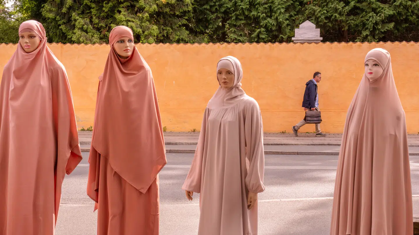 ARKIV-foto fra 2024 på Nørrebrogade. Butik sælger islamisk tøj til kvinder.