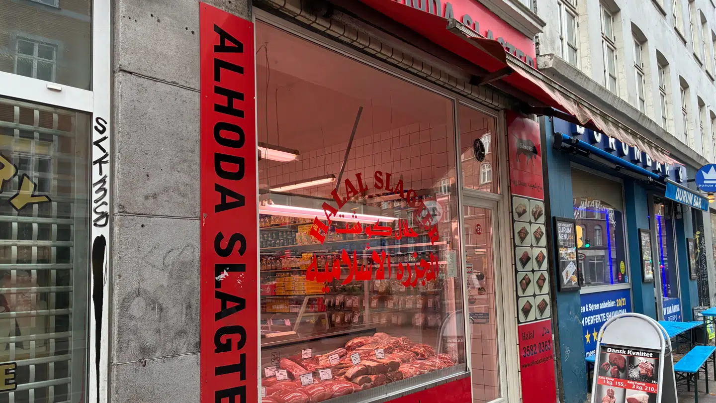 'Halal slagter.' Sådan kan en butik eksempelvis se ud på Nørrebrogade.