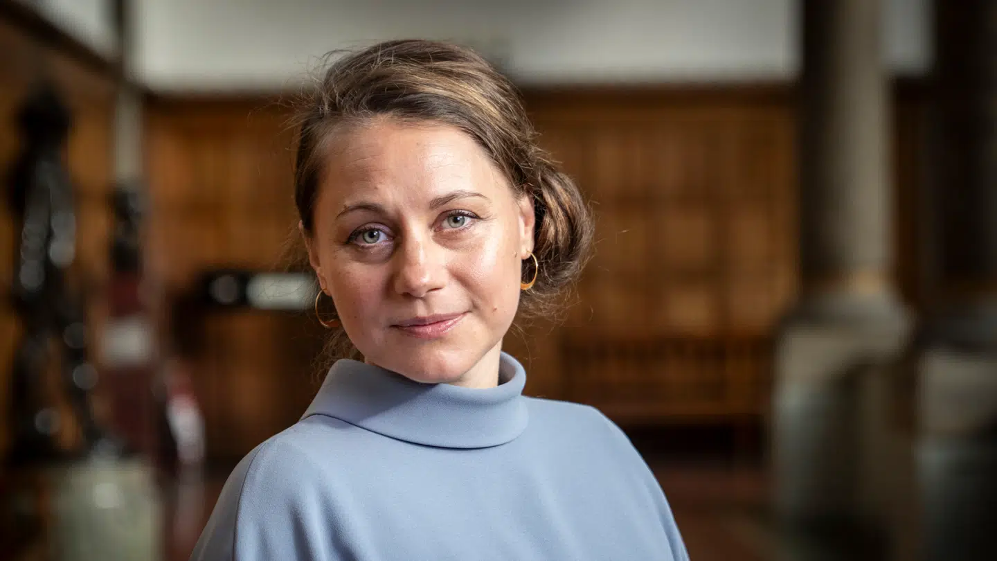 Overborgmesterkandidat for Socialistisk Folkeparti, Sisse Marie Welling på Rådhuset.