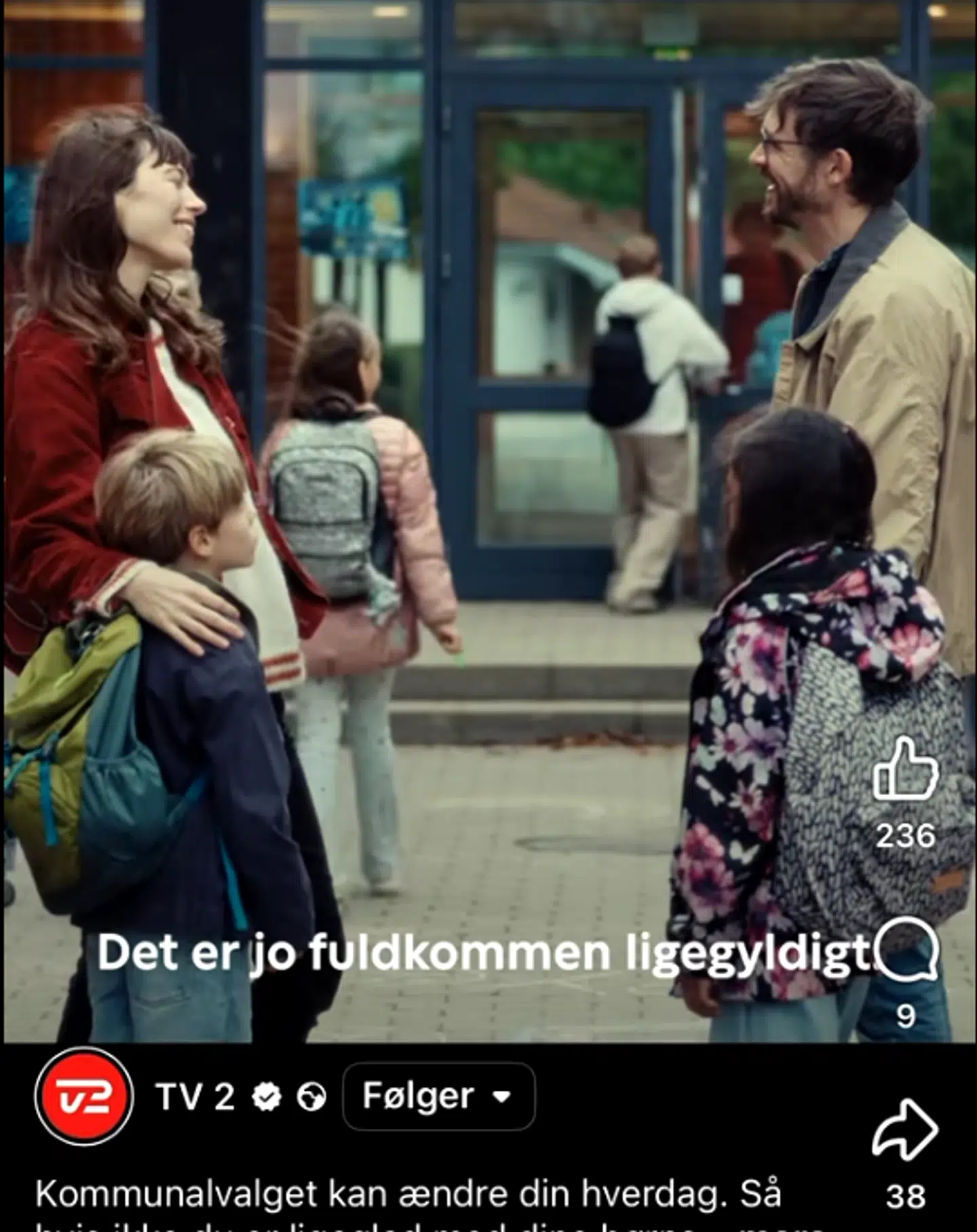 Skærmbillede af TV 2's kampagne-video.