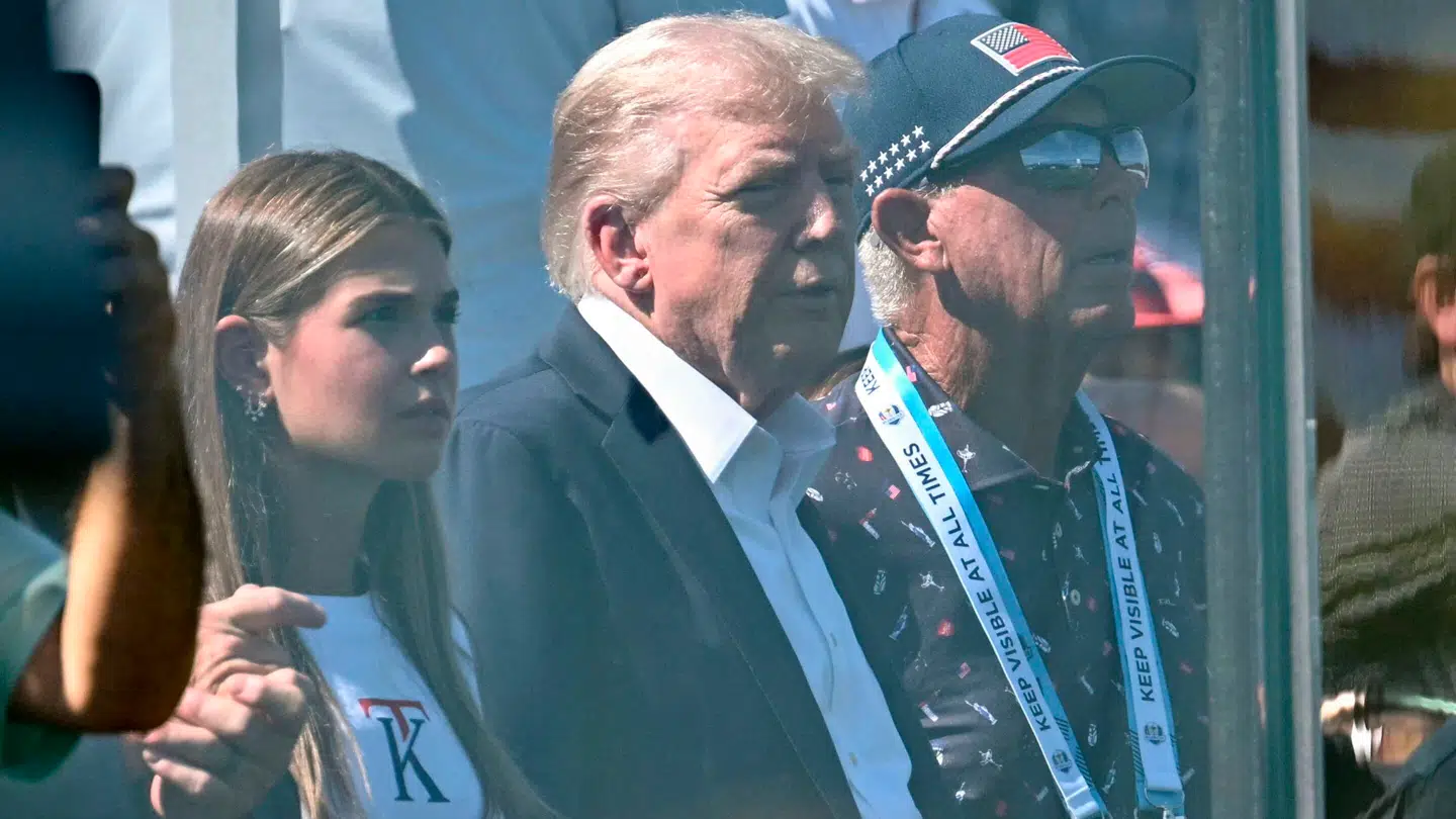 Donald Trump og Kai Trump besøgte Ryder Cup tidligere i år.