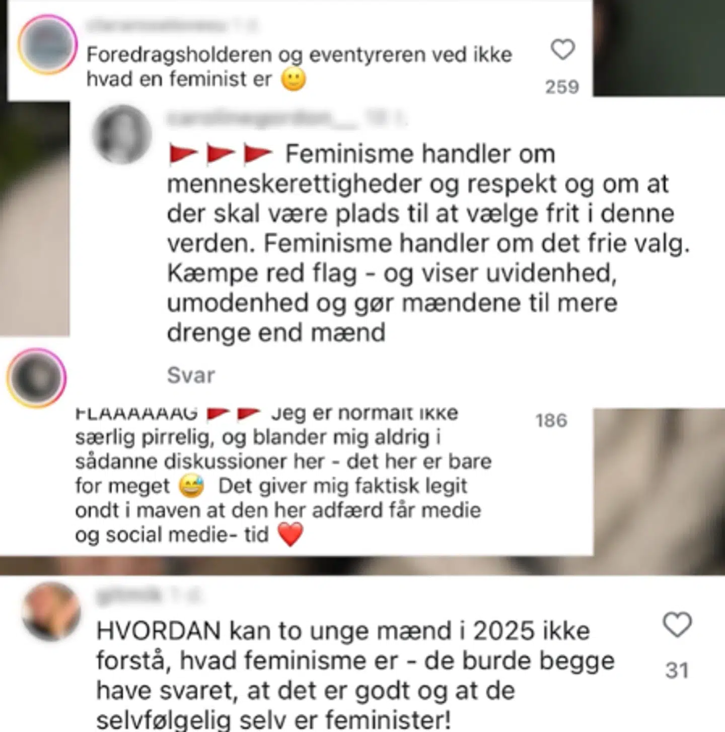 Kritiske kommentarer til Christian og Nicklas, efter de optrådte i en video på Ekstra Bladet.