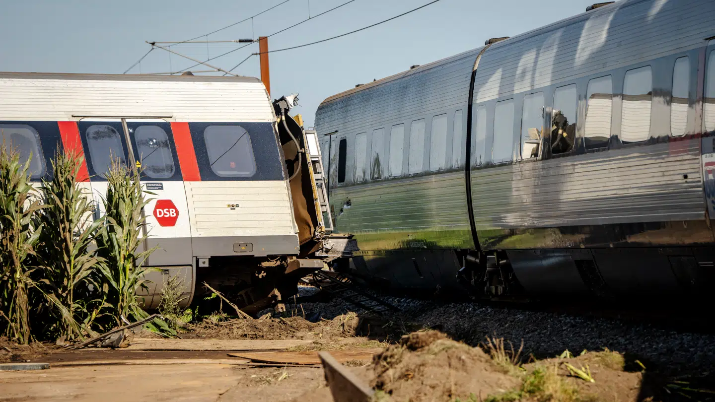 Billedet er fra dødsulykken 15.august på Visgårdvej nær Bjerndrup.