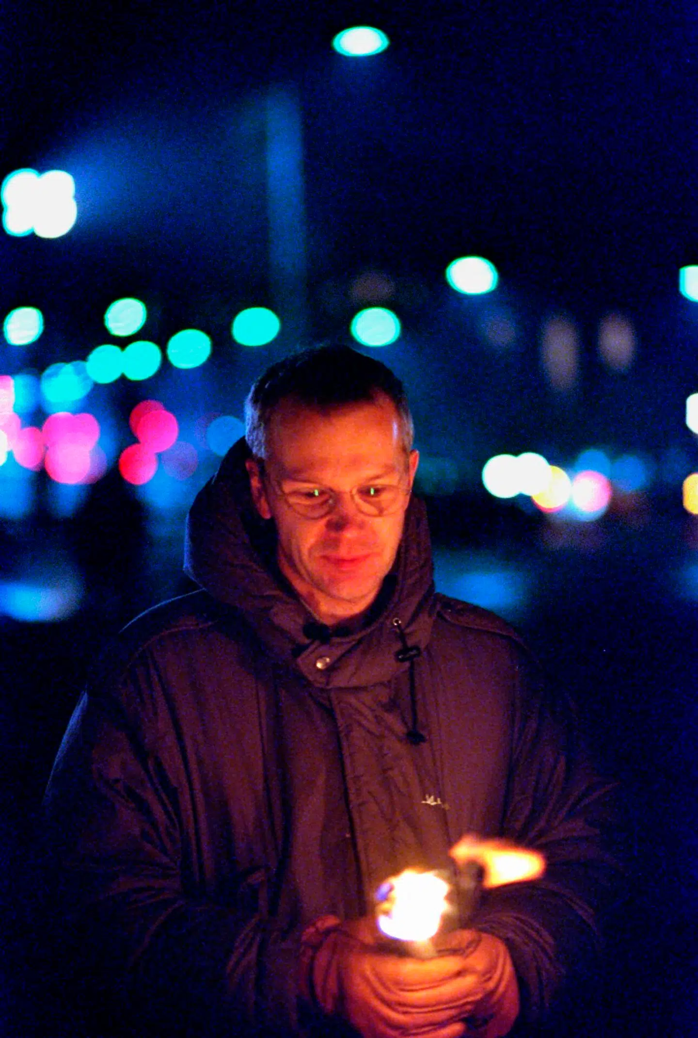 Som et af de centrale medlemmer af Blekingegadebanden var Torkil Lauesen med til at begå en række voldsomme røverier i Danmark gennem 1970’erne og 1980’erne. Her ses han til en demonstration i 1996, mens han var under prøveløsladelse. Arkivfoto.