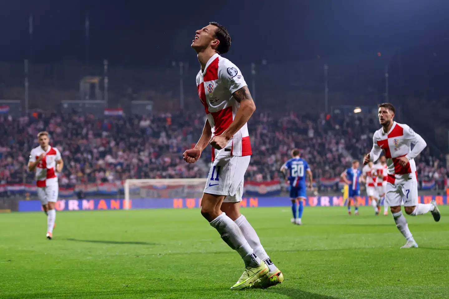 Petar Musa scorede det forløsende mål til 2-1 for Kroatien.