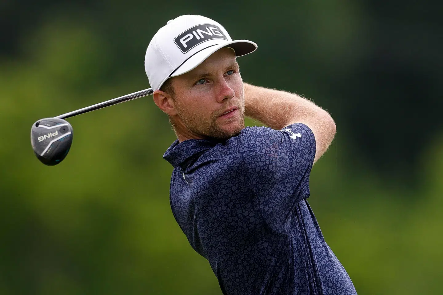 Rasmus Neergaard-Petersen spiller søndag både for sejren i sæsonfinalen og adgang til PGA Touren i næste sæson. (Arkivfoto).