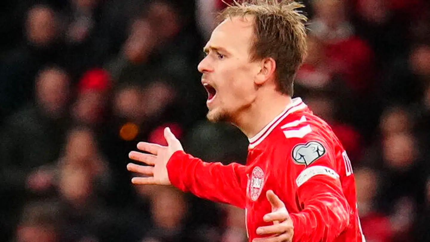 Damsgaard scorede til 1-0, men måtte se sejren glide af hænde.