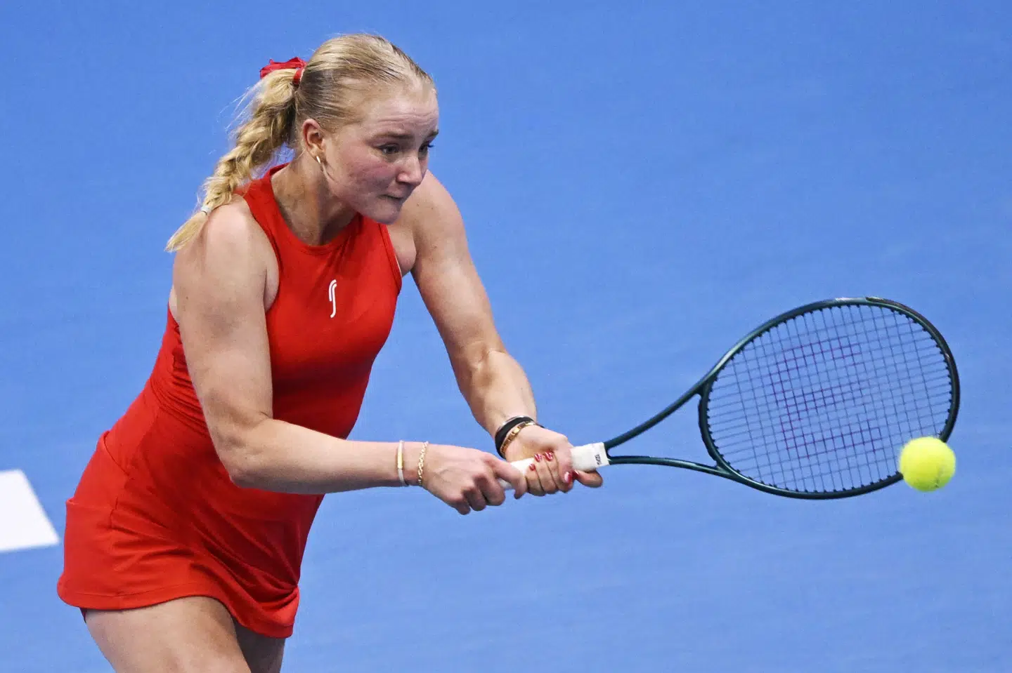 Rebecca Munk Mortensen gav Danmark en god start mod Canada, men det endte alligevel med et dansk nederlag til de canadiske favoritter. (Arkivfoto).