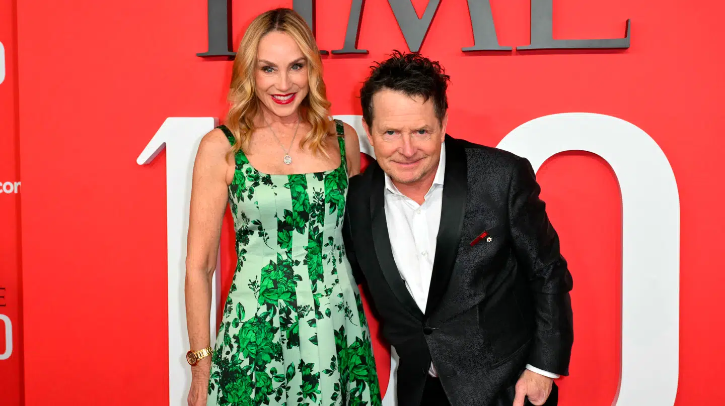 Tracy Pollan og Michael J. Fox fotograferet i foråret 2024. (Arkivfoto)