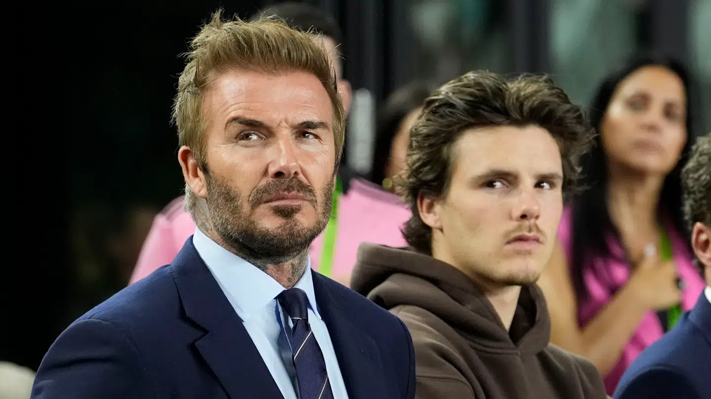 David Beckham fotograferet med sin yngste søn, Cruz, tilbage i 2024. (Arkivfoto)