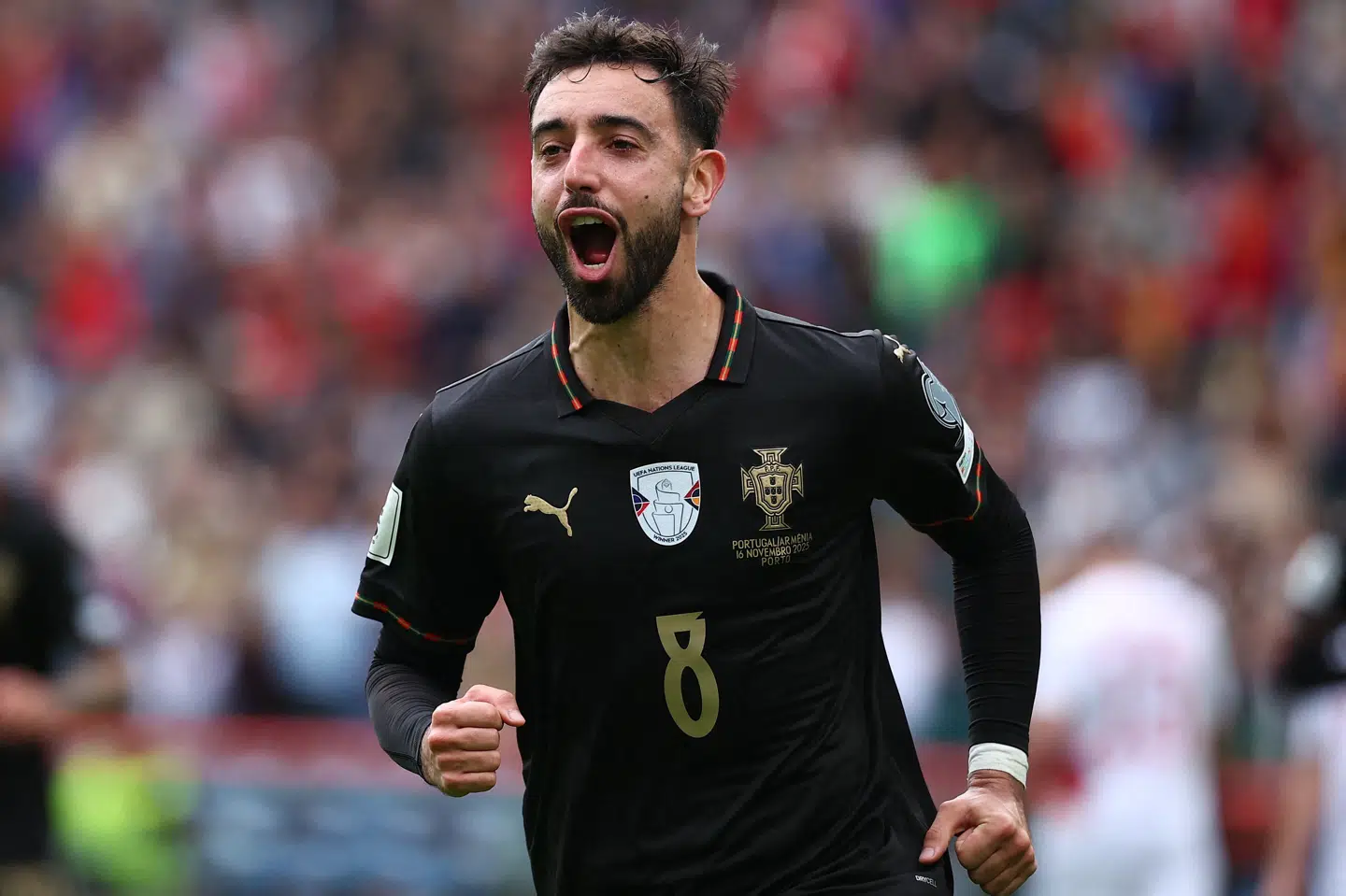 Portugisiske Bruno Fernandes udnyttede sine muligheder og nettede tre gange i Portugals sejr mod Armenien.
