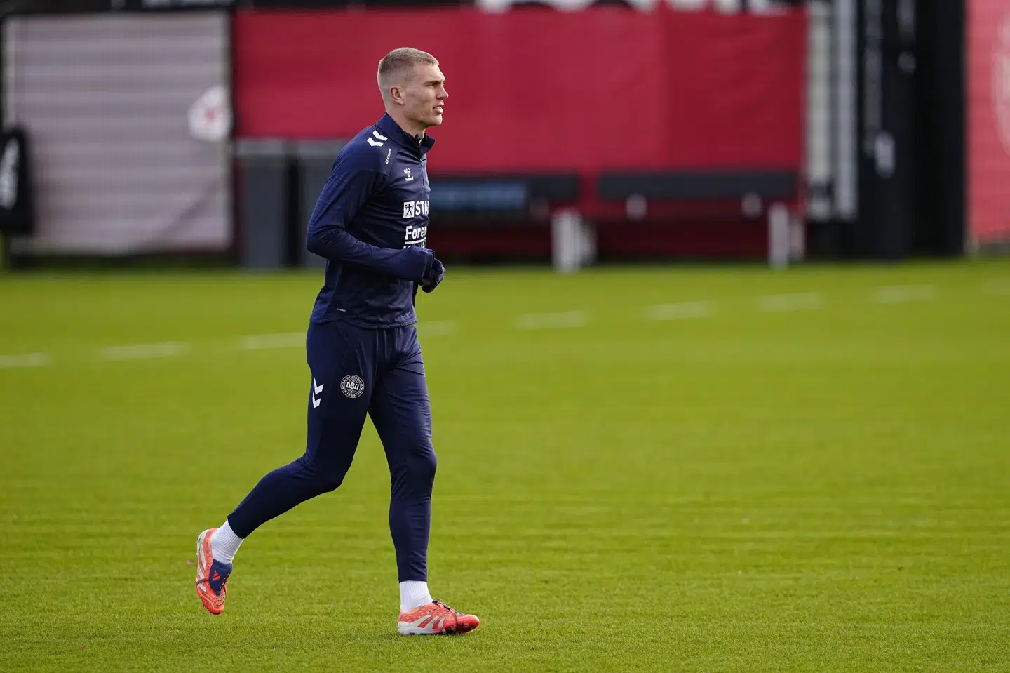 Rasmus Nissen Kristensen var tilbage på træningsbanen mandag ovenpå sygdom.