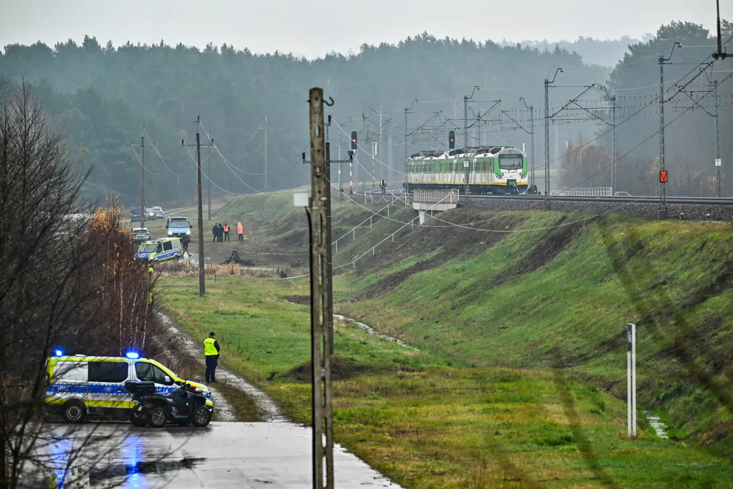 Søndag fandt en eksplosion på en polsk jernbanestrækning sted.