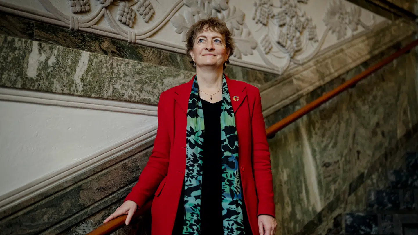 Enhedslistens overborgmesterkandidat Line Barfod turnerer med sloganet 'Et København alle har råd til'.