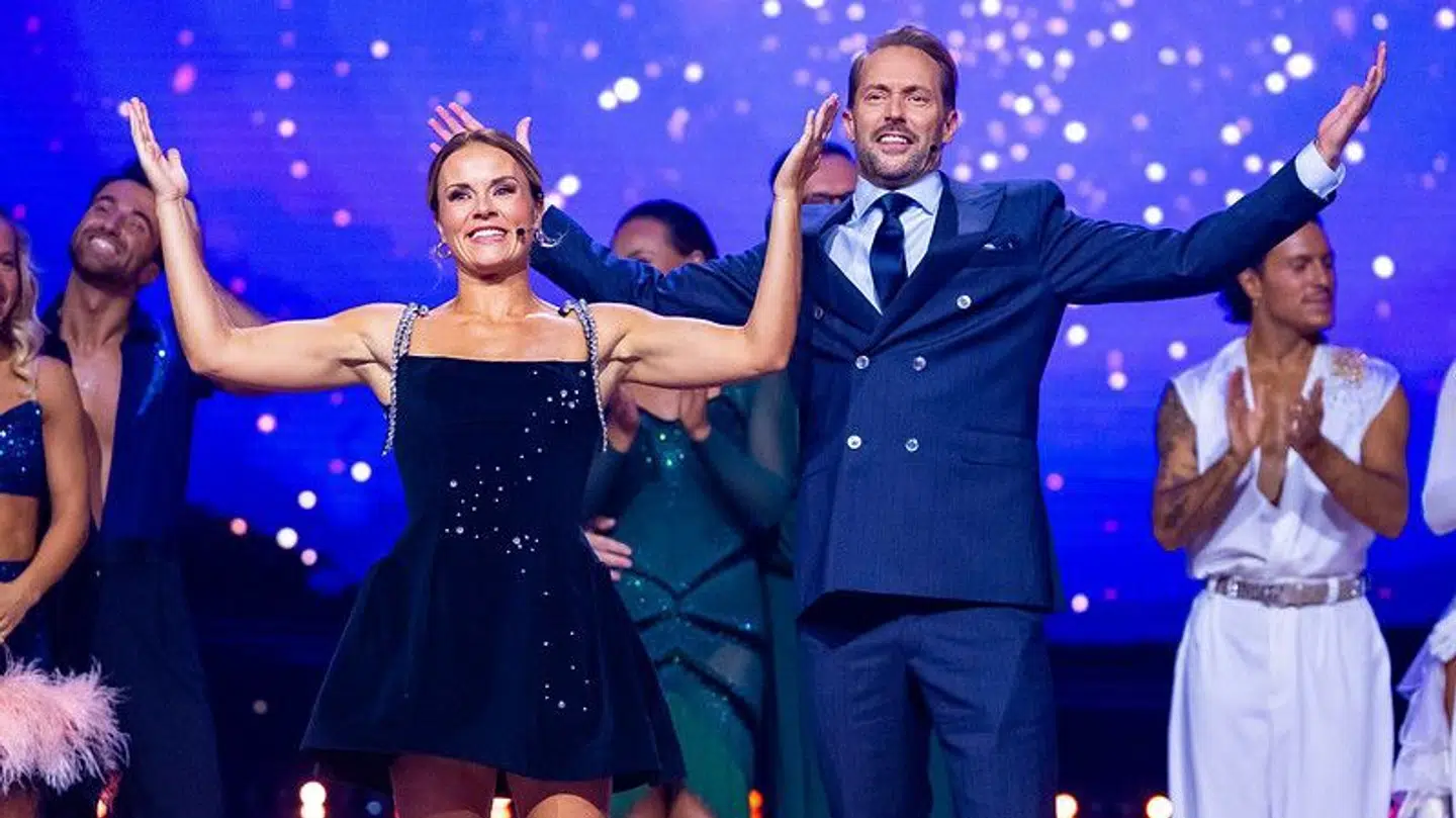 Det norske 'Vild med dans' hedder 'Skal vi danse', og her er flere deltagere nu blevet ramt af en virus, der truer lørdagens program. Foto: TV 2 / NTB / PR