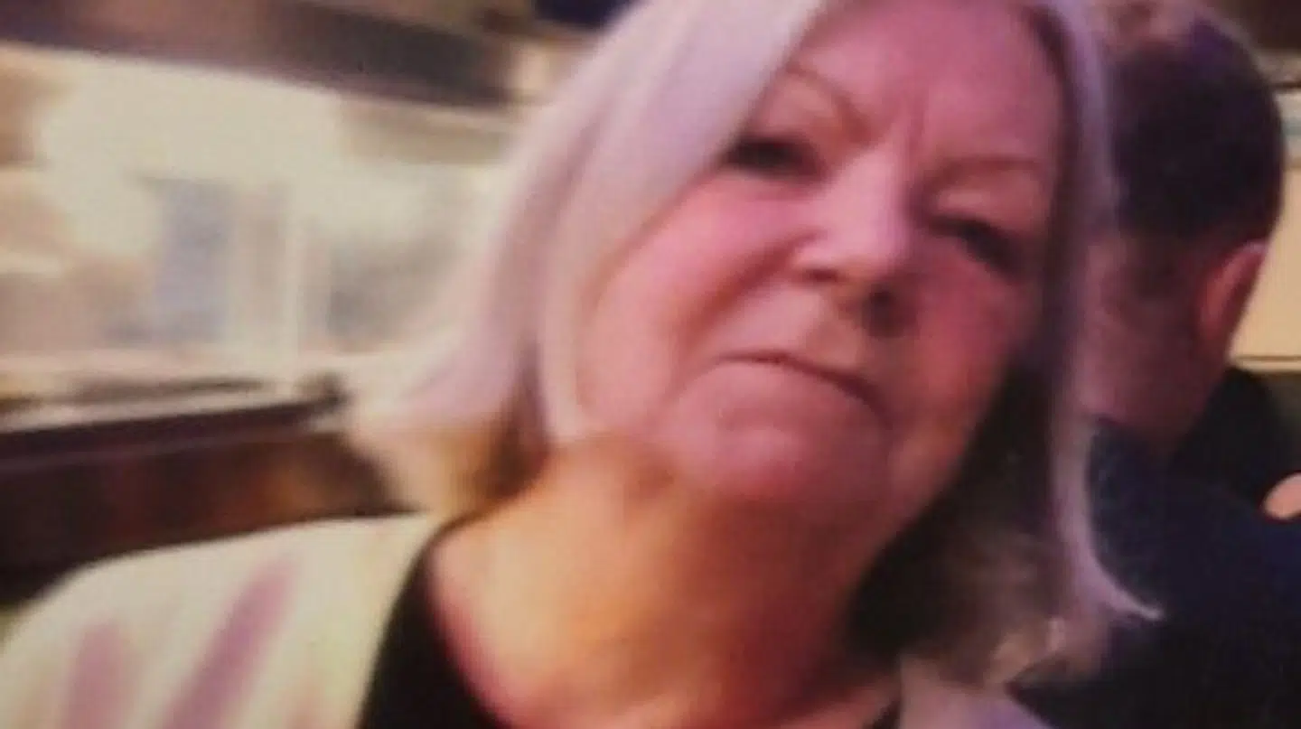 Her ses et billede af den savnede kvinde.