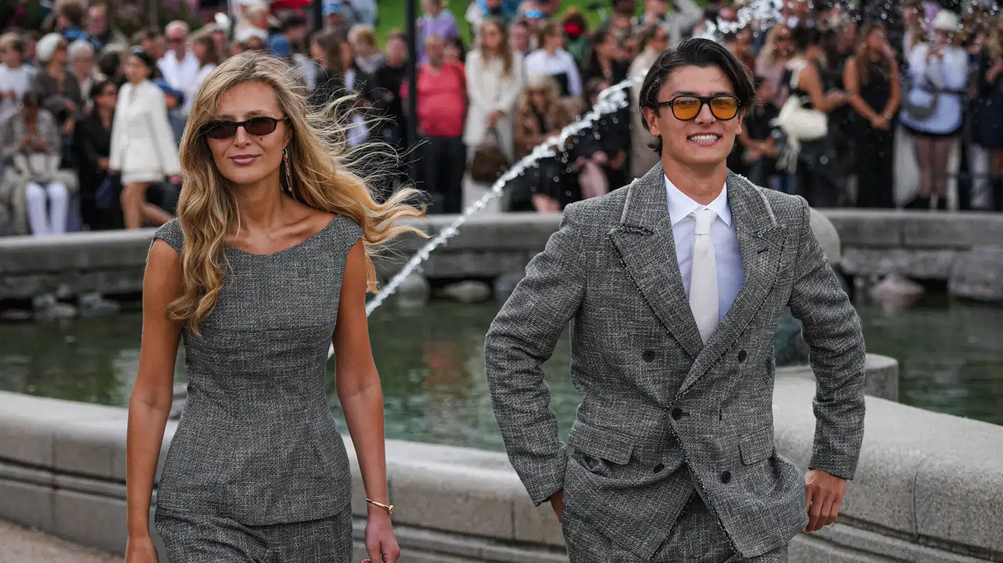 Grev Nikolai og Benedikte Thoustrup fotograferet ved modeugen i København i august.