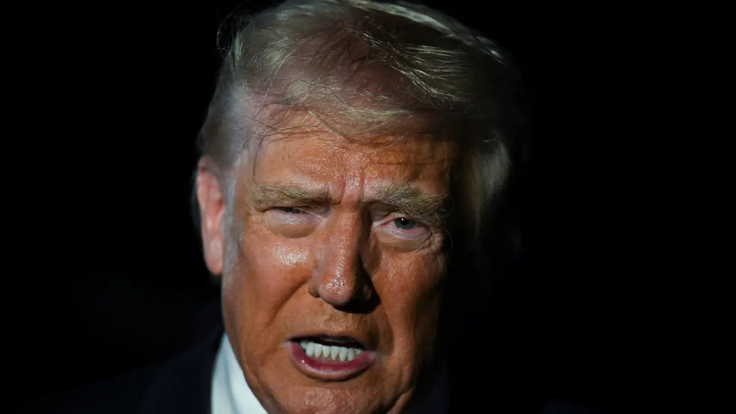 Søndag d. 16. november 2025, da Donald Trump talte til pressen, før han gik ombord på Air Force One på vej til Washington.