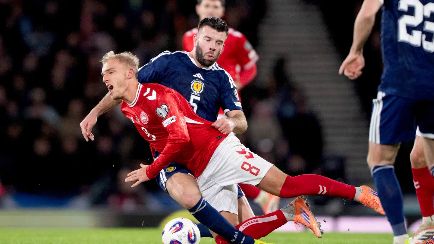 Gustav Isaksen under tirsdagens kamp.