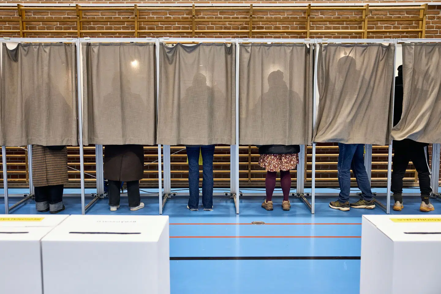 Aarhusianerne stemte blandt andet i Åbyhallen i Aarhus tirsdag. Stemmeprocenten ved kommunalvalget er på landsplan endt på 69,2 procent.