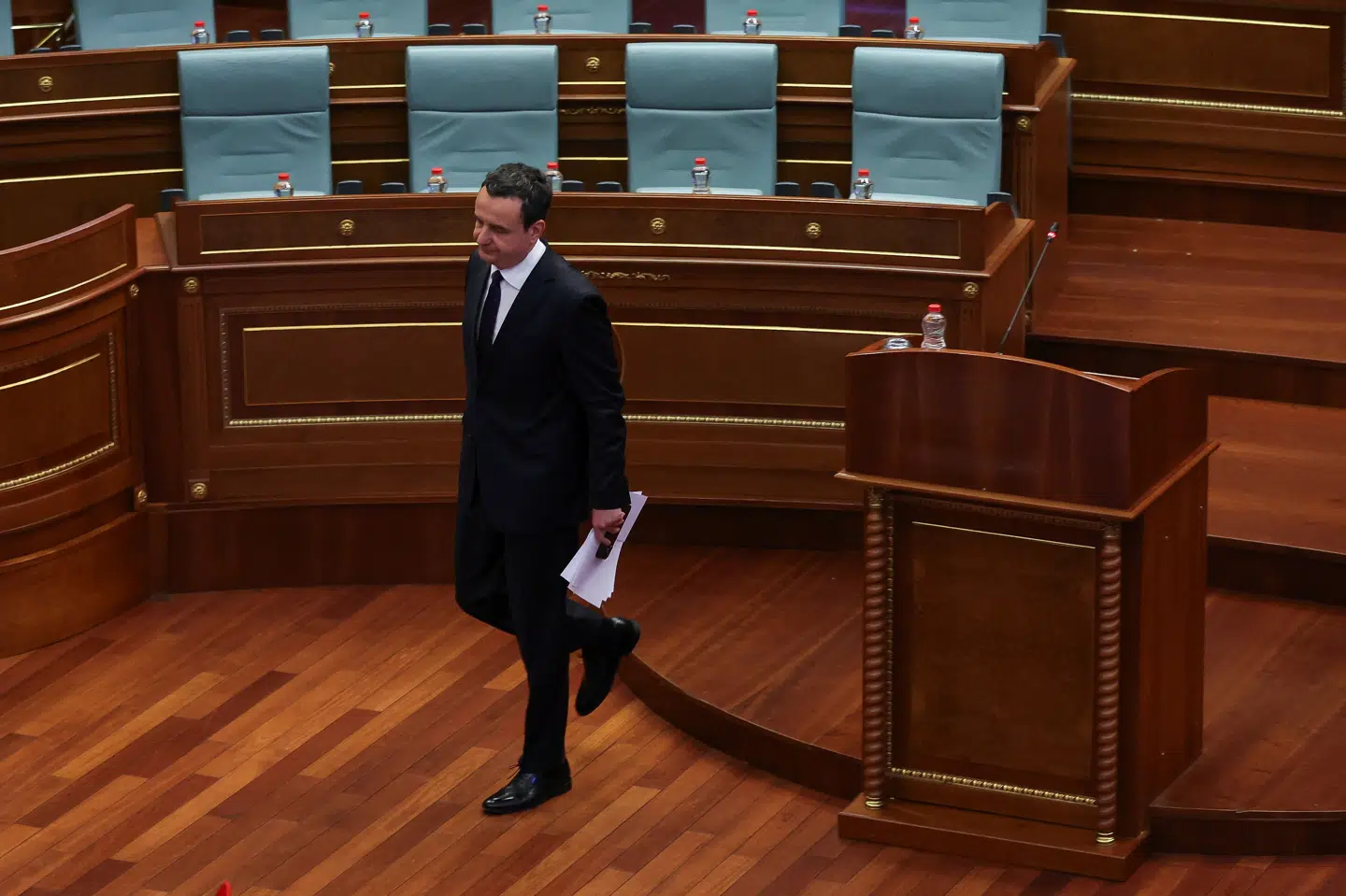 Kosovos fungerende premierminister, Albin Kurti, har ikke den nødvendige opbakning i parlamentet til at kunne fortsætte som regeringsleder. (Arkivfoto)