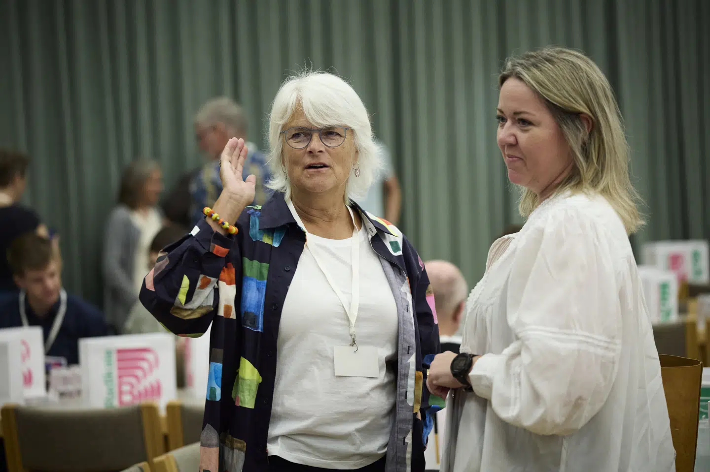 Tidligere SF-formand Annette Vilhelmsen (til venstre) deltog i september på De Radikales landsmøde, som hun stillede op for ved kommunalvalget tirsdag. (Arkivfoto).