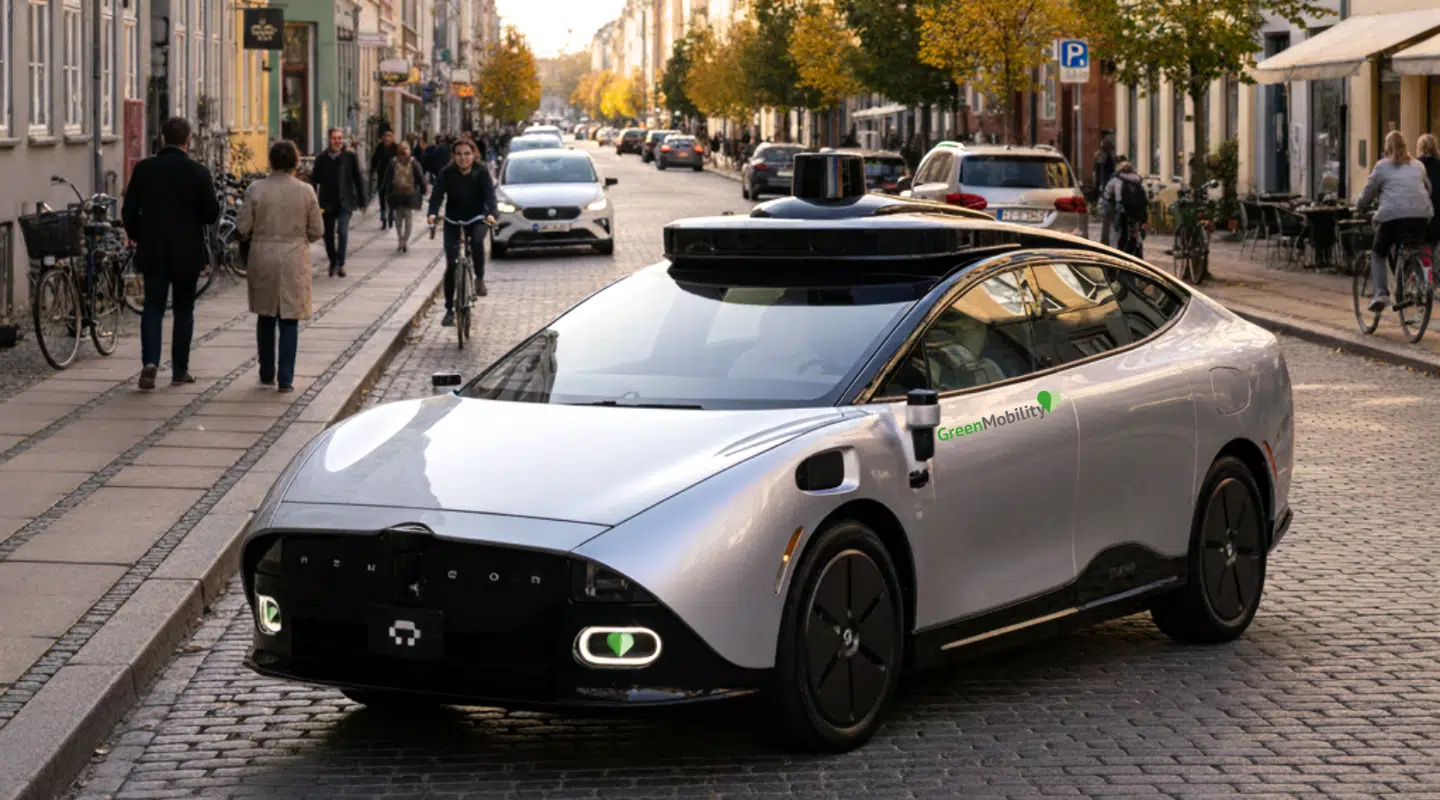 Sådan ser den ud – den selvkørende bil, som Green Mobility gerne vil lade rulle ud på de danske veje, så snart der gives grønt lys.