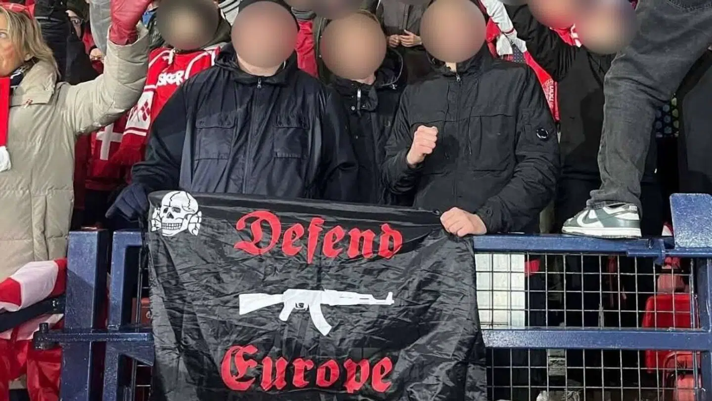 Banneret fra tirsdagens kamp i Glasgow.