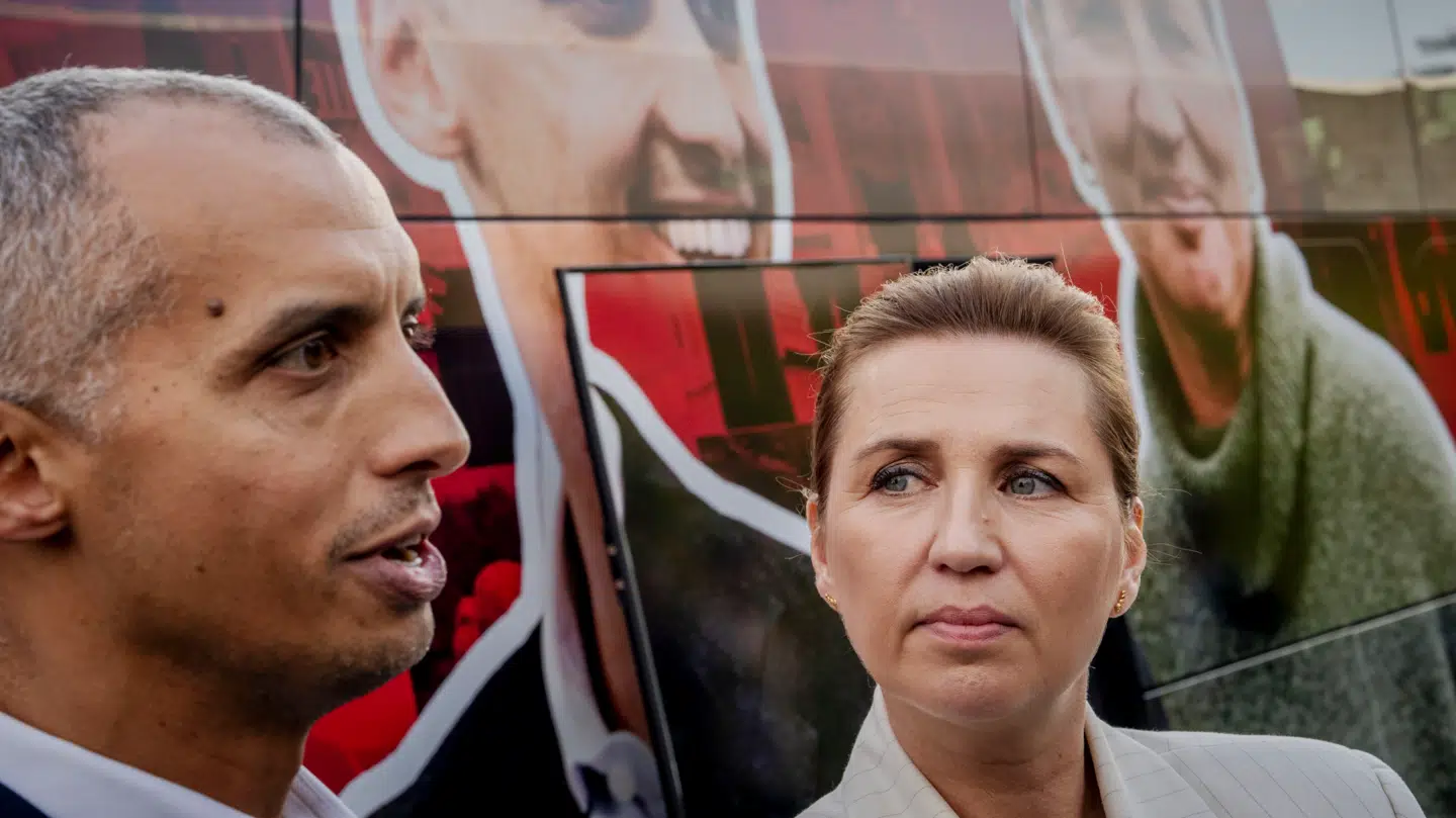 Statsminister og Socialdemokratiets formand Mette Frederiksen og Børne- og undervisningsminister Mattias Tesfaye i valgkamp.