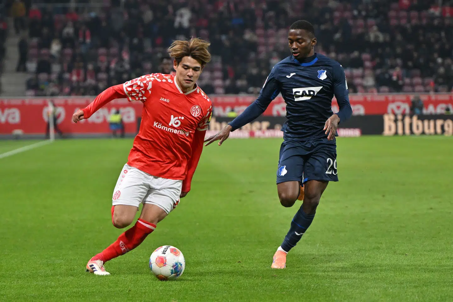 Mainz og Hoffenheim spillede 1-1 i en dramatisk kamp på Mewa Arena.