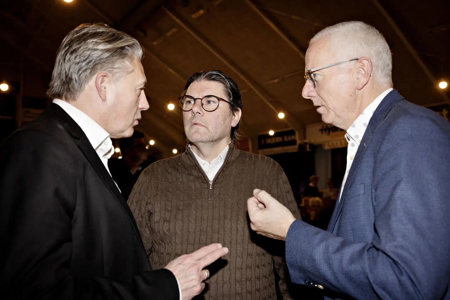 De Konservatives Lennart Qvist (til venstre) konstituerede sig på valgnatten med Danmarksdemokraternes Mads Fuglede og Kristian Andersen fra Kristendemokraterne. Lørdag ser han ud til selv at blive borgmester. (Arkivfoto).
