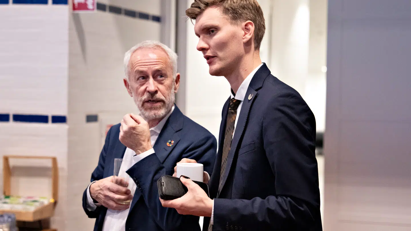 Jes Lunde, Radikale, med Aalborgs borgmester Lasse Frimand Jensen under valgaftenen.