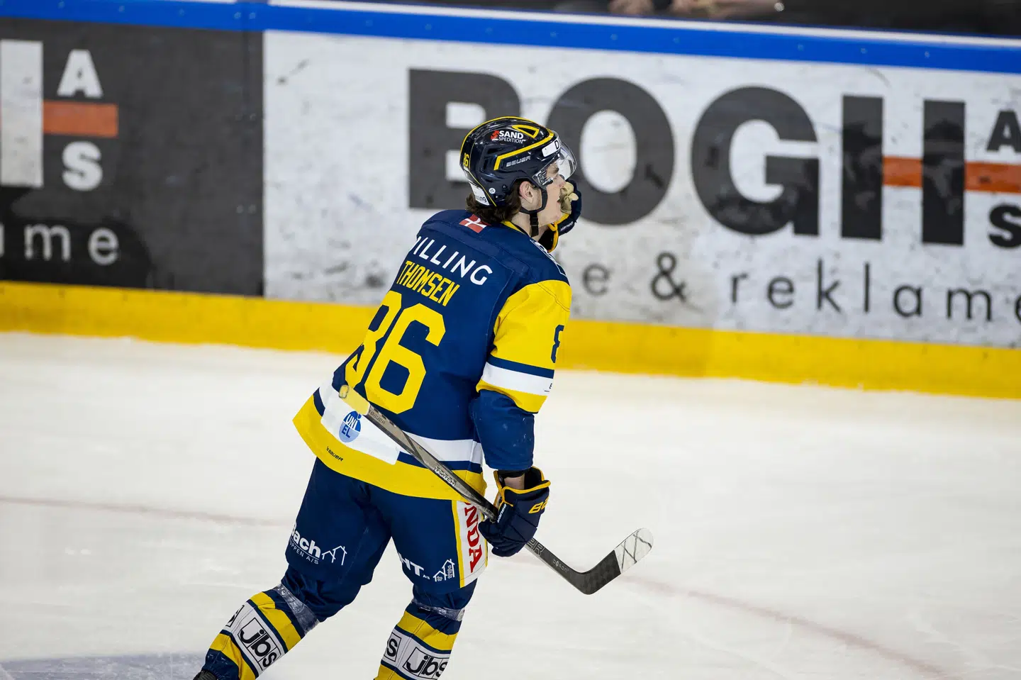 Hjalte Kruse Thomsen stod for den ene af de to scoringer, da Herning Blue Fox vandt 2-1 i Rødovre. (Arkivfoto).