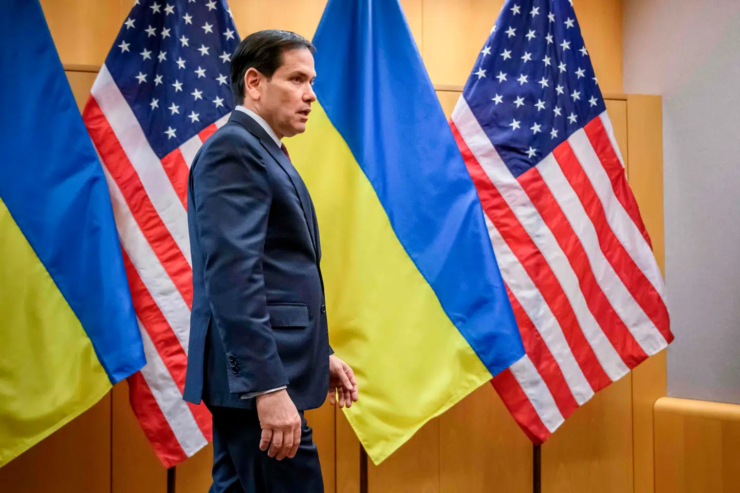 Marco Rubio, den amerikanske udenrigsminister, ankom søndag til Gèneve for at deltage i fredsforhandlingerne.