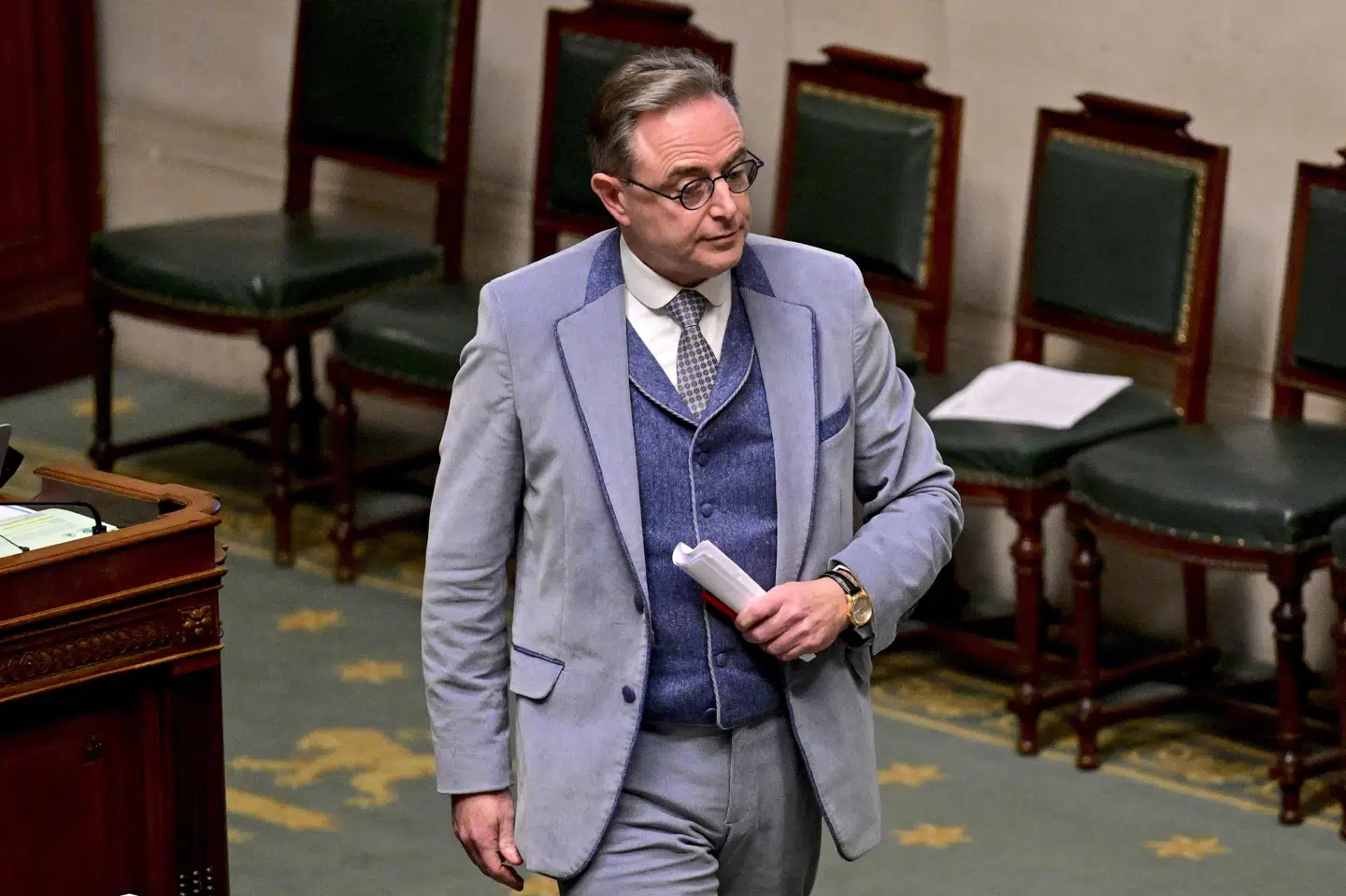 Premierminister Bart De Wever fortæller, at de fem regeringspartier er enig om næste års budget. (Arkivfoto).
