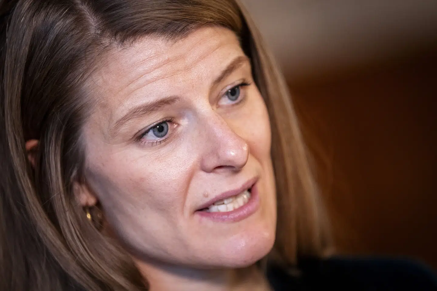 24. oktober holdt skatteminister Ane Halsboe-Jørgensen (S) doorstep om spilmarkedet. Nu varsles der over 600 fyringer fordelt over seks styrelser. (Arkivfoto)