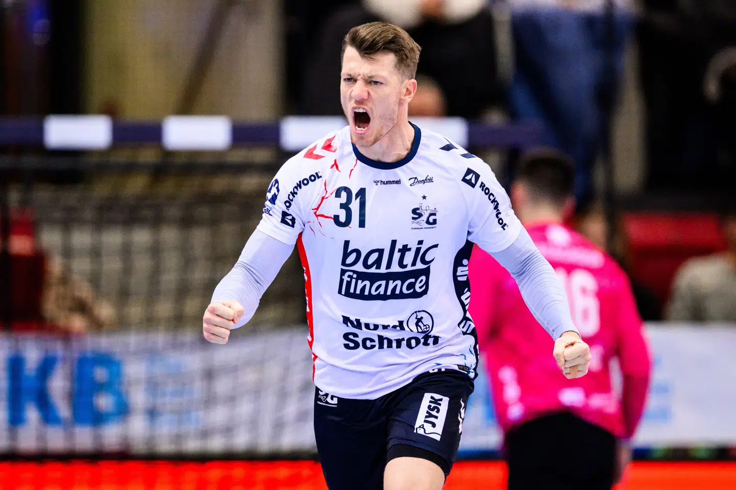 Emil Jakobsen rundede tidligere på efteråret 1000 mål for Flensburg-Handewitt. (Arkivfoto).