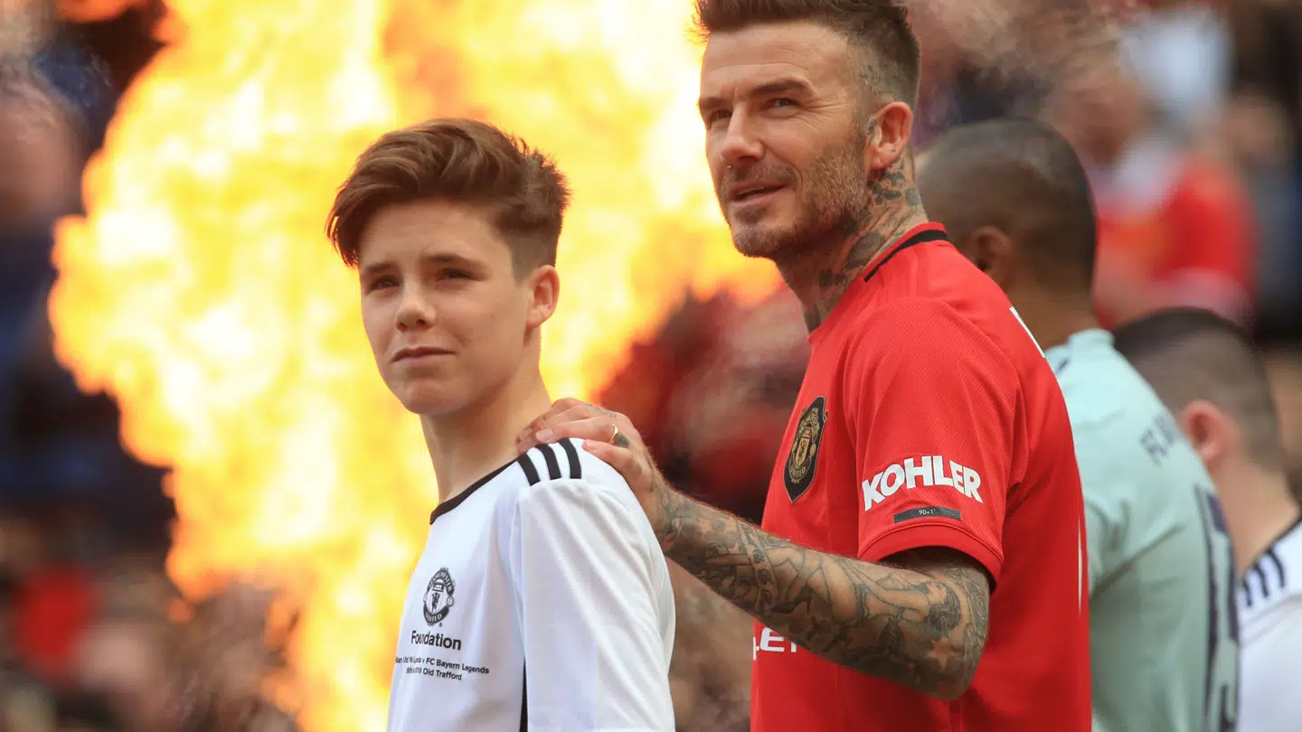 David Beckham og sønnen Cruz Beckham tilbage i 2019.