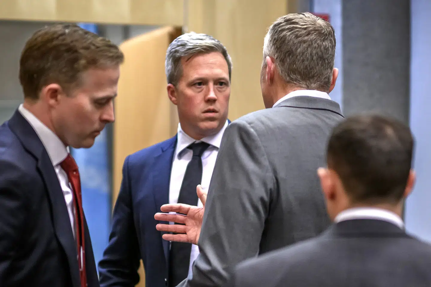 Billede fra søndag af Daniel Driscoll, som er minister for den amerikanske hær, der taler med amerikanske embedsmænd efter drøftelser med repræsentanter for Ukraine. (Arkivfoto).