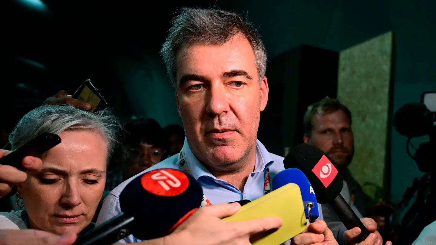 Klimaminister Lars Aagaard under dette års klimatopmøde. Danmark er en af hovedunderskriverne på erklæringen om bekæmpelsen af "misinformation."