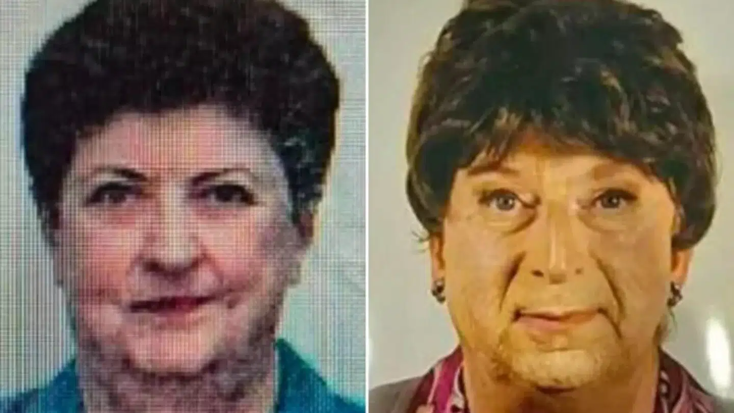 Sønnen (th.) klædte sig ud som sin afdøde mor gennem flere år for at hæve hendes pension.