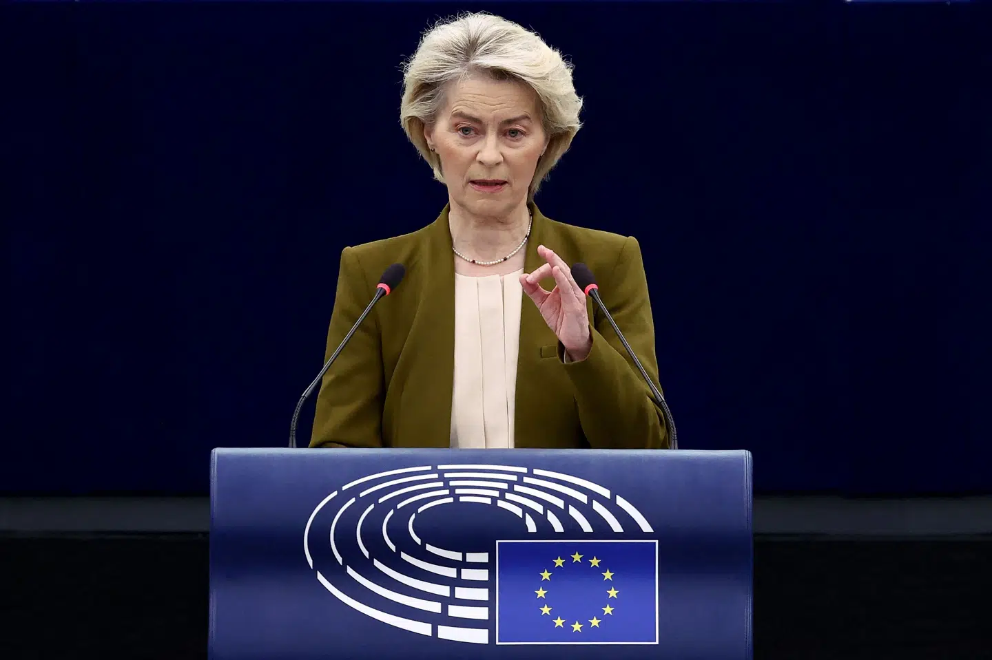 EU-Kommissionens formand, Ursula von der Leyen, mener, at indefrosne russiske midler skal hjælpe med at finansiere Ukraines krig mod Rusland.