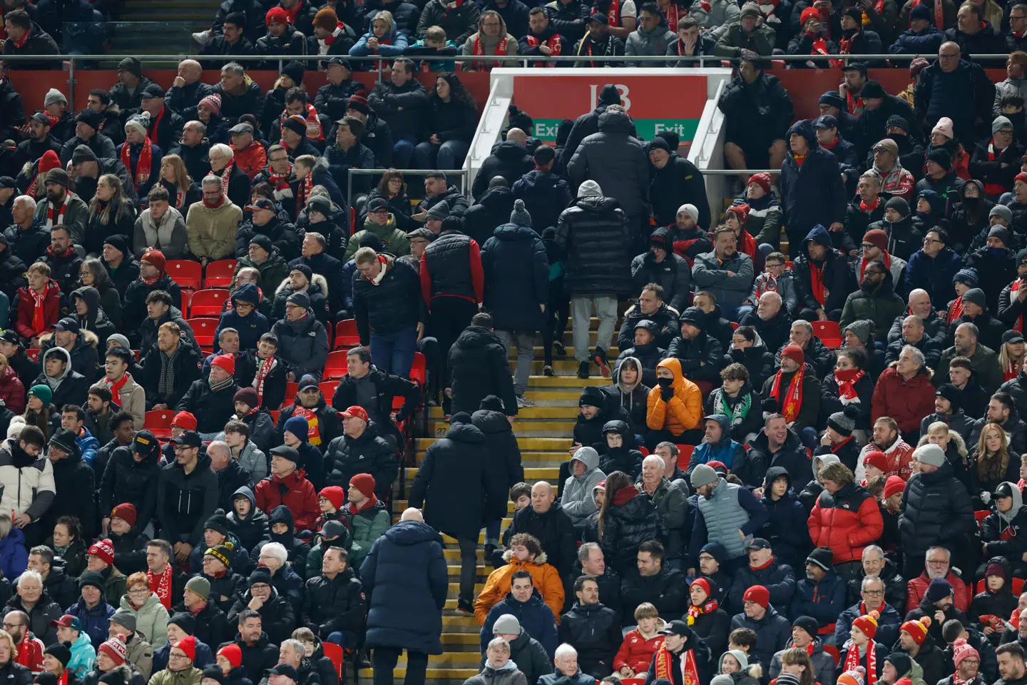 Rigtigt mange Liverpool-tilhængere udvandrede fra stadion før tid i onsdagens Champions League-kollaps.