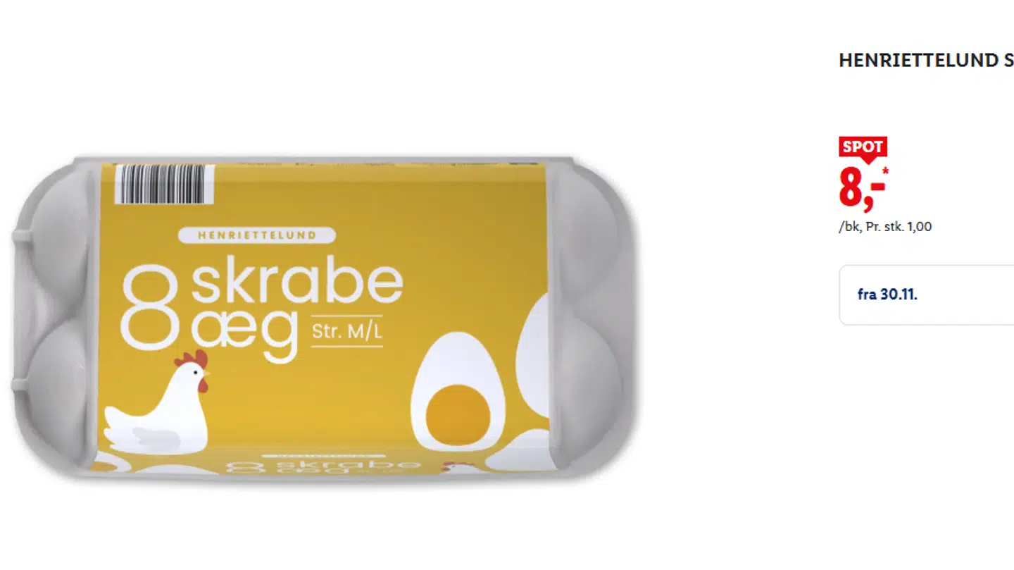 Her ses tilbuddet på skrabæg i Lidls kommende tilbudsavis.