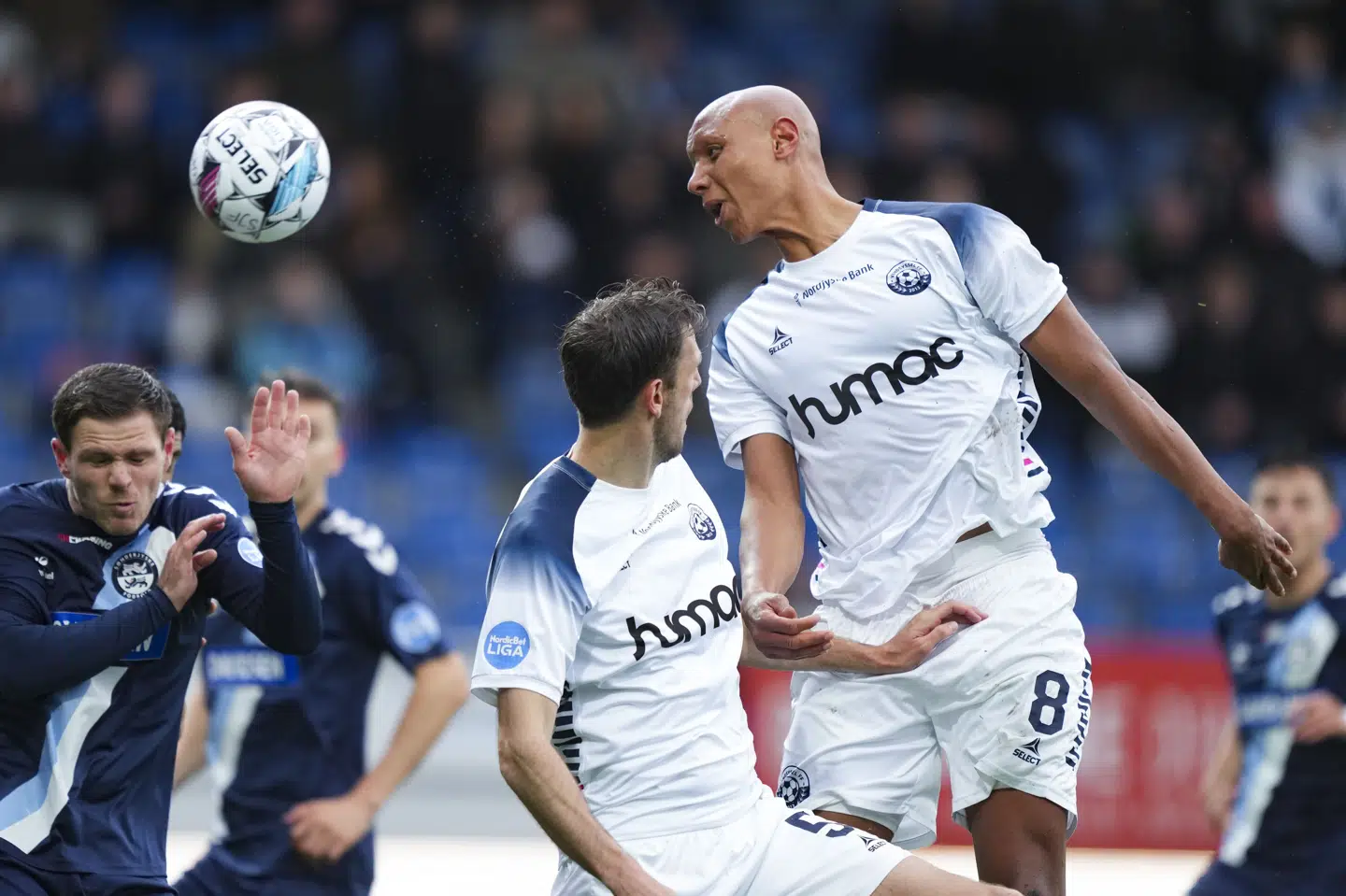 Ayo Simon Okosun var blandt profilerne hos Vendsyssel FF, da holdet i sommer rykkede ned i 2. division. Siden er han skiftet til Hvidovre. Arkivfoto).