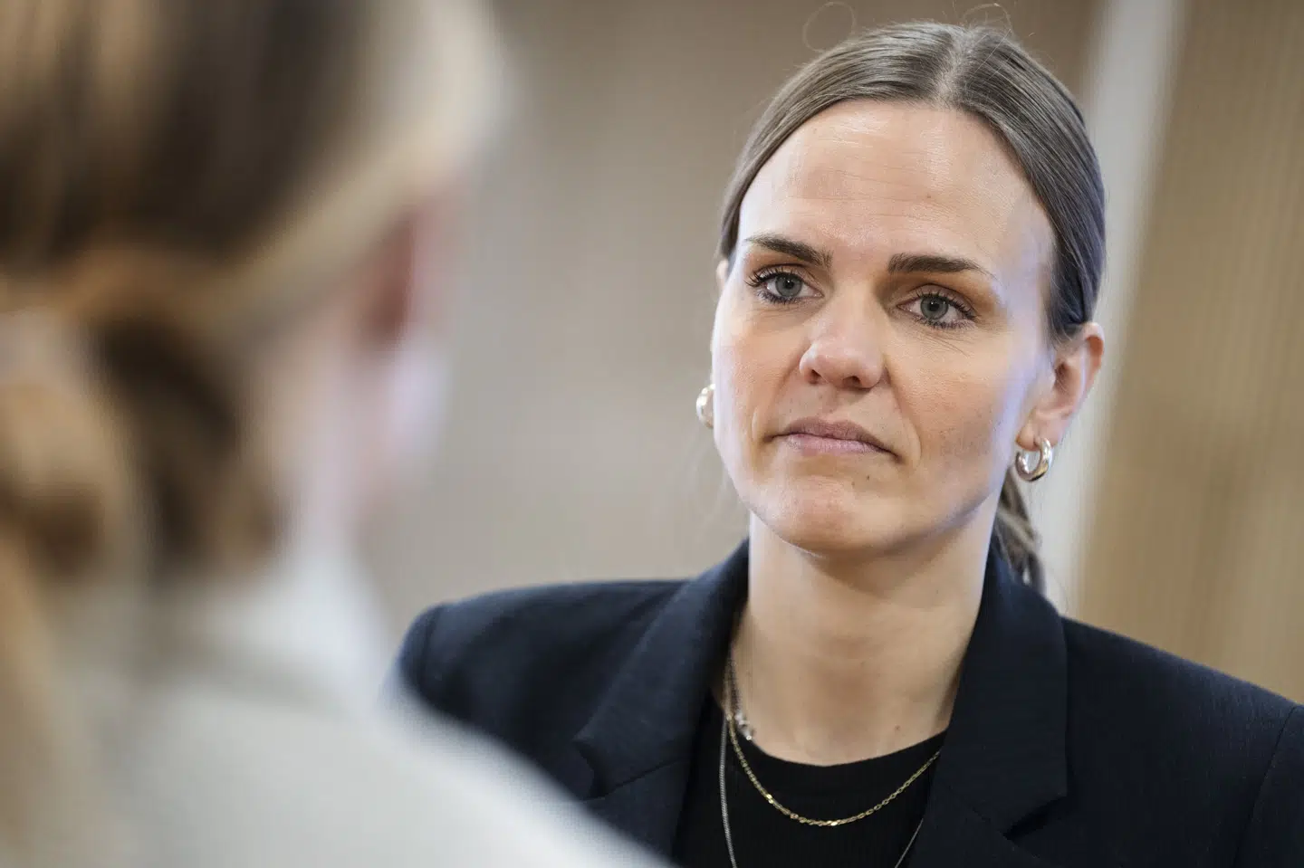 Digitaliseringsminister Caroline Stage (M) modtog forslag som "Statstyranni" og "MitEuropæiskeNordkorea". Valget er dog faldet på "AltID". (Arkivfoto).